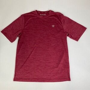 Ariat Tek T-Shirt Moisture Wicking Athletic Top‎ Heather Red Size S
